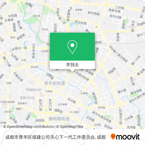 成都市青羊区煤建公司关心下一代工作委员会地图