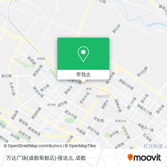 万达广场(成都蜀都店)-接送点地图