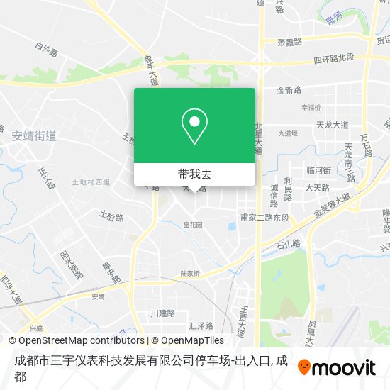 成都市三宇仪表科技发展有限公司停车场-出入口地图