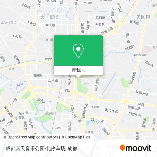 成都露天音乐公园-北停车场地图