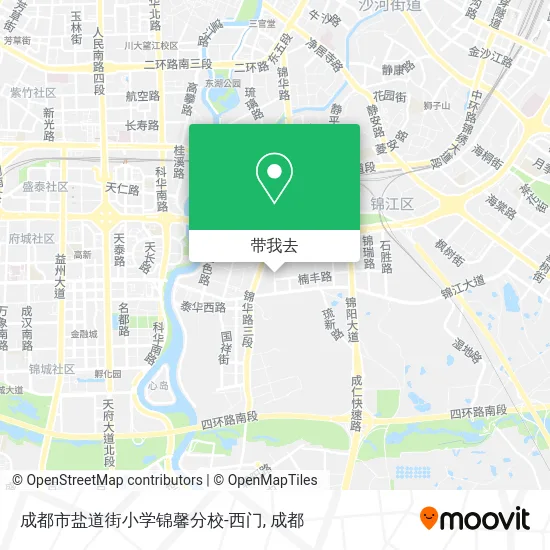 成都市盐道街小学锦馨分校-西门地图