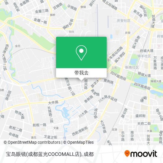 宝岛眼镜(成都蓝光COCOMALL店)地图