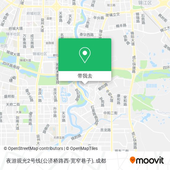 夜游观光2号线(公济桥路西-宽窄巷子)地图