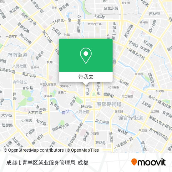 成都市青羊区就业服务管理局地图