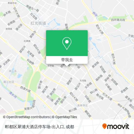 郫都区犀浦大酒店停车场-出入口地图