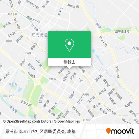 犀浦街道珠江路社区居民委员会地图