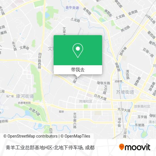 青羊工业总部基地H区-北地下停车场地图