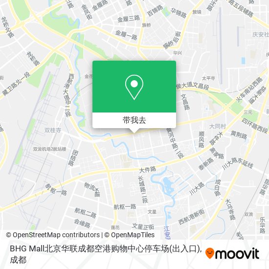 BHG Mall北京华联成都空港购物中心停车场(出入口)地图