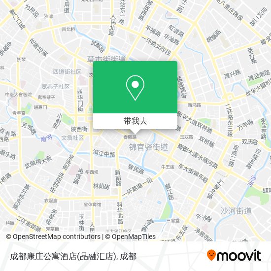 成都康庄公寓酒店(晶融汇店)地图