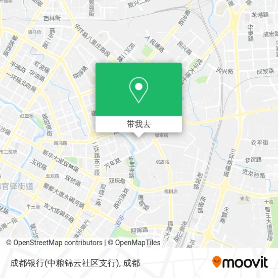成都银行(中粮锦云社区支行)地图