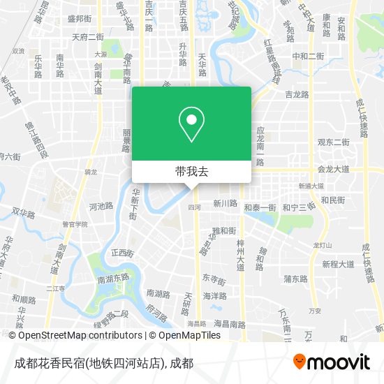 成都花香民宿(地铁四河站店)地图