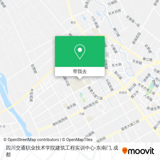 四川交通职业技术学院建筑工程实训中心-东南门地图