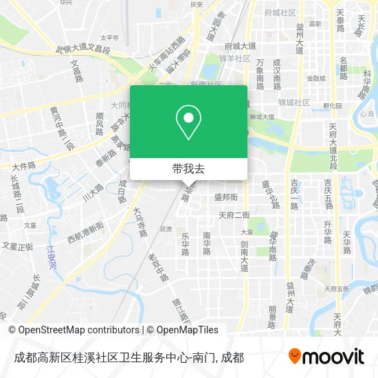 成都高新区桂溪社区卫生服务中心-南门地图