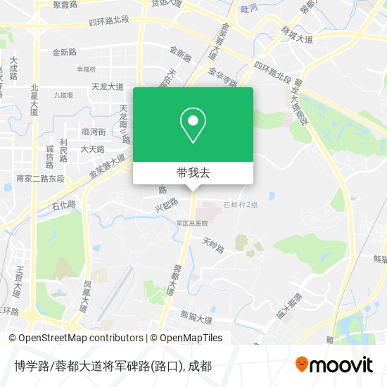 博学路/蓉都大道将军碑路(路口)地图