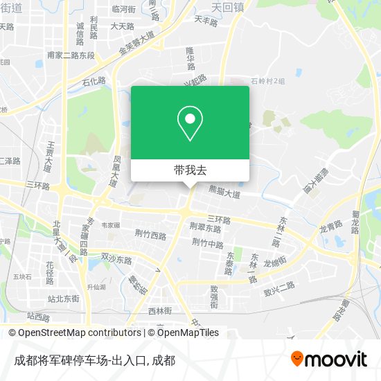 成都将军碑停车场-出入口地图