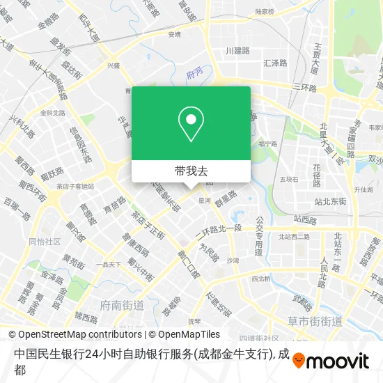 中国民生银行24小时自助银行服务(成都金牛支行)地图