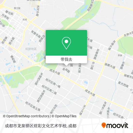 成都市龙泉驿区煜彩文化艺术学校地图