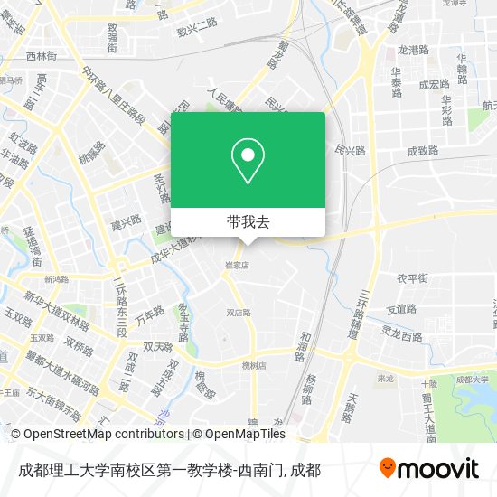 成都理工大学南校区第一教学楼-西南门地图