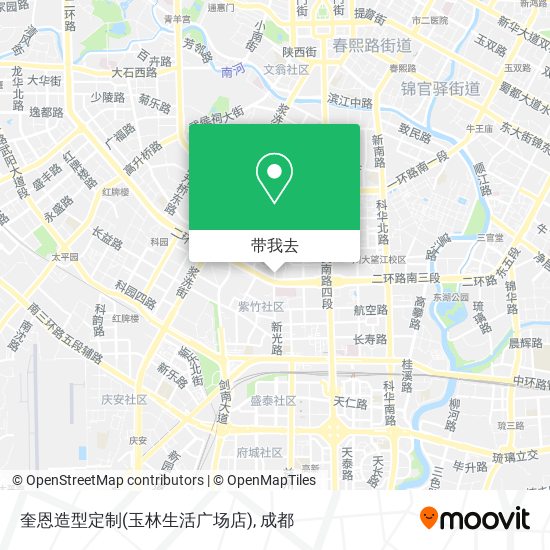 奎恩造型定制(玉林生活广场店)地图