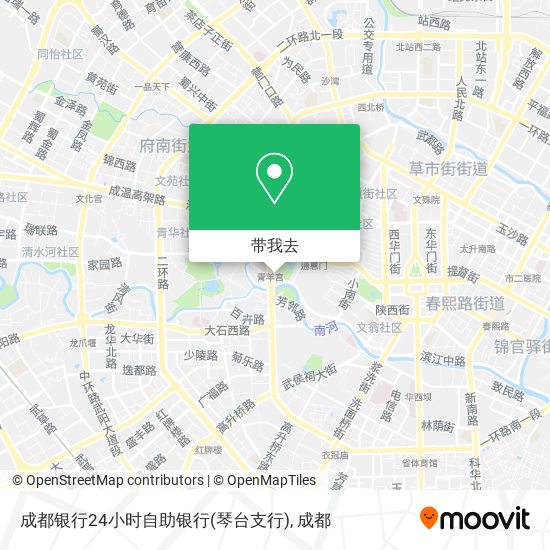 成都银行24小时自助银行(琴台支行)地图