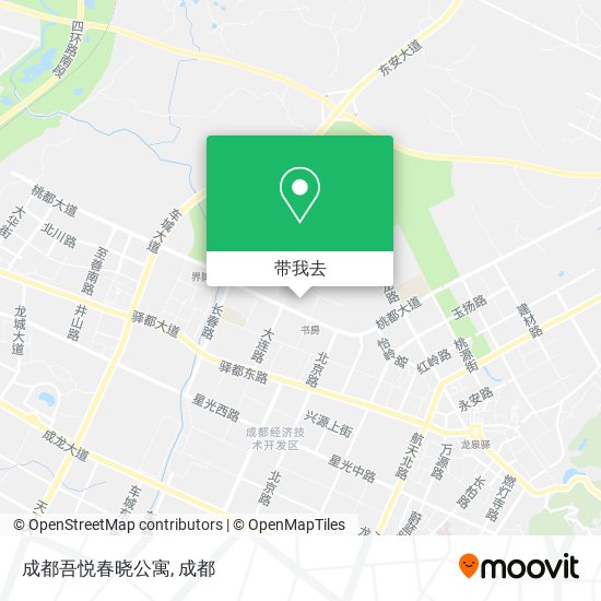 成都吾悦春晓公寓地图