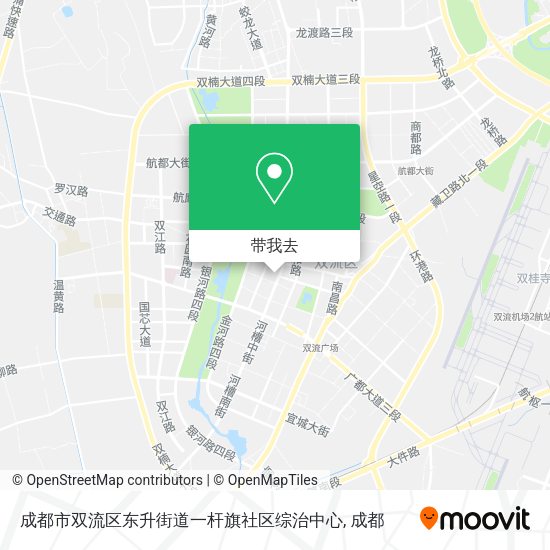 成都市双流区东升街道一杆旗社区综治中心地图