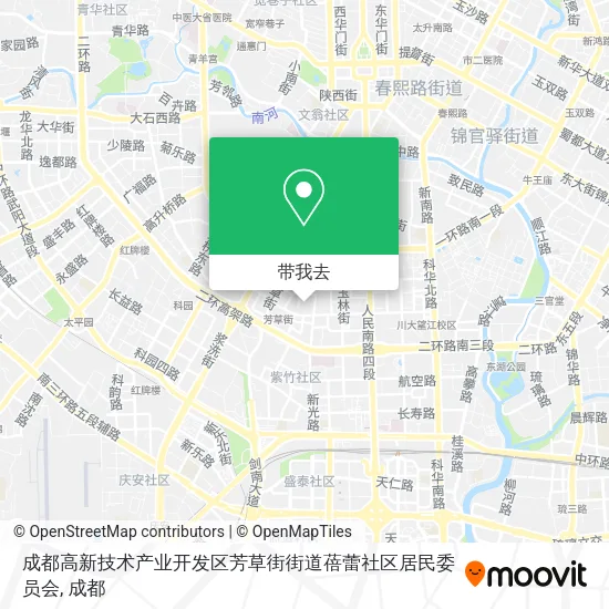 成都高新技术产业开发区芳草街街道蓓蕾社区居民委员会地图