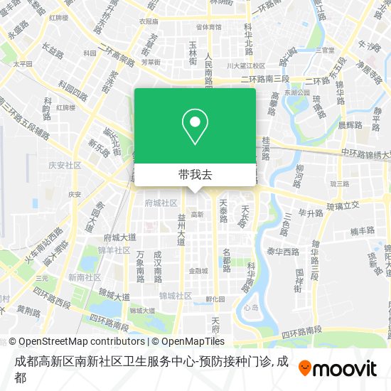 成都高新区南新社区卫生服务中心-预防接种门诊地图