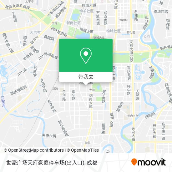 世豪广场天府豪庭停车场(出入口)地图