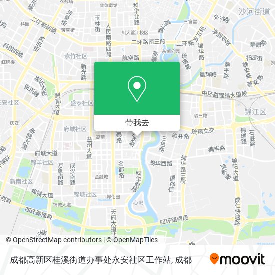成都高新区桂溪街道办事处永安社区工作站地图
