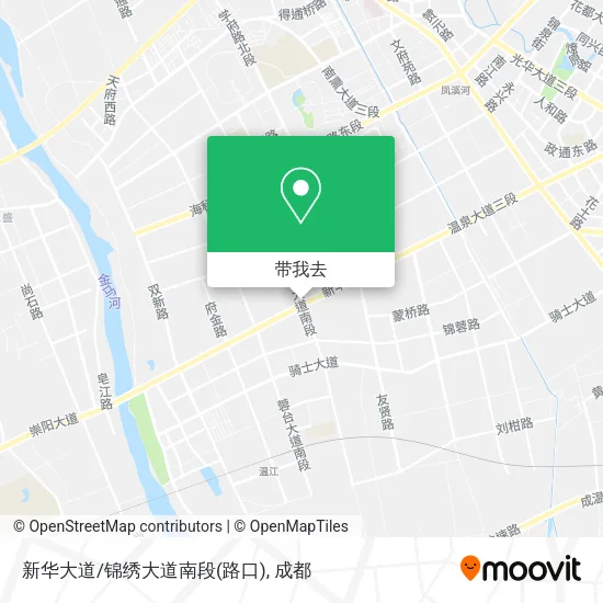 新华大道/锦绣大道南段(路口)地图