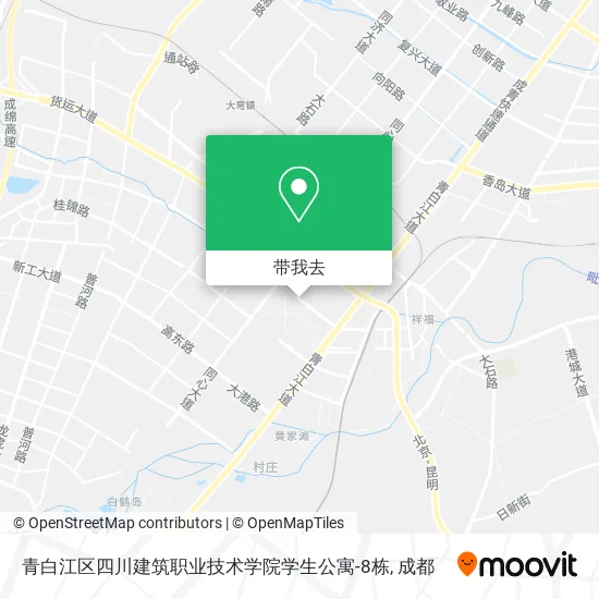 青白江区四川建筑职业技术学院学生公寓-8栋地图