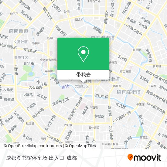 成都图书馆停车场-出入口地图
