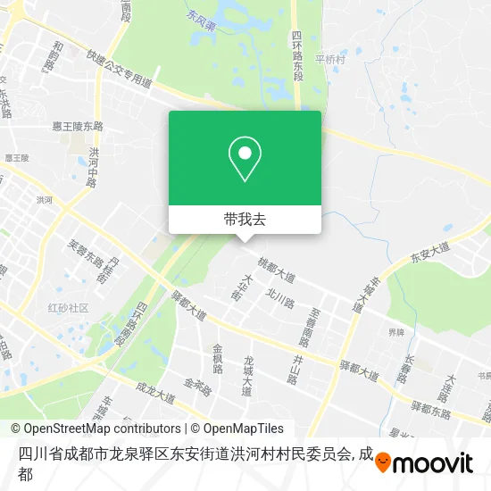 四川省成都市龙泉驿区东安街道洪河村村民委员会地图