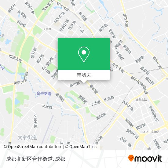 成都高新区合作街道地图