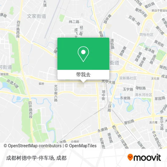 成都树德中学-停车场地图