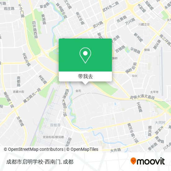 成都市启明学校-西南门地图