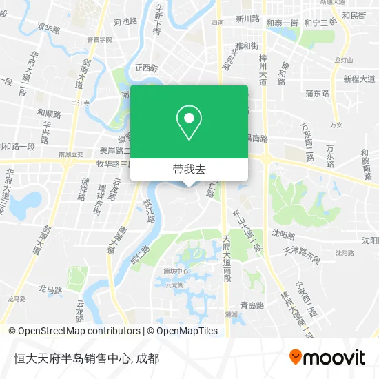 恒大天府半岛销售中心地图
