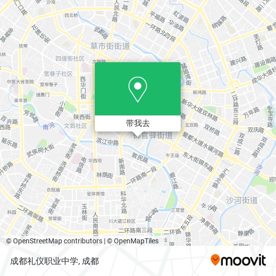 成都礼仪职业中学地图