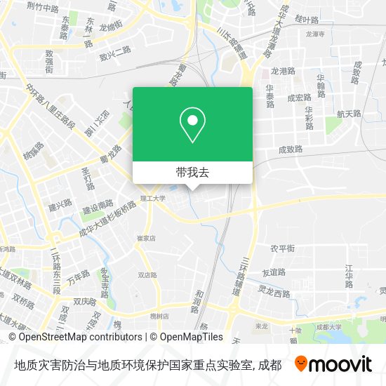 地质灾害防治与地质环境保护国家重点实验室地图
