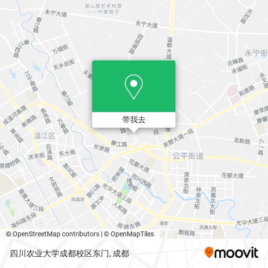 四川农业大学成都校区东门地图