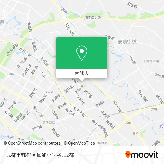 成都市郫都区犀浦小学校地图