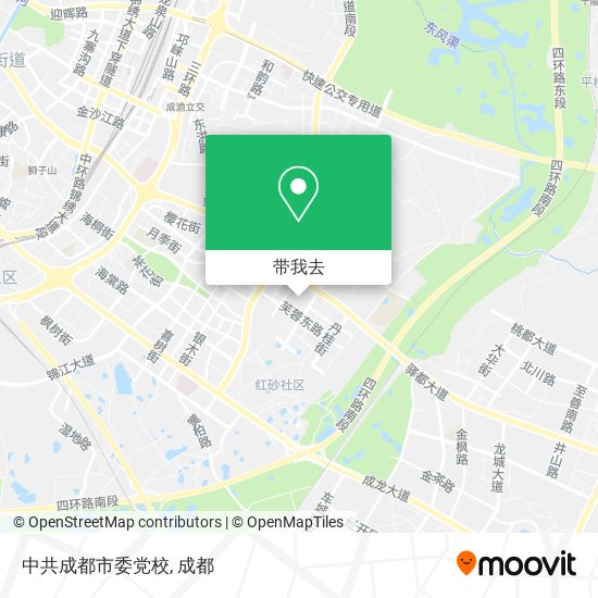 中共成都市委党校地图