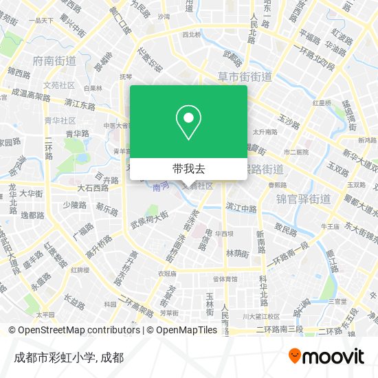 成都市彩虹小学地图