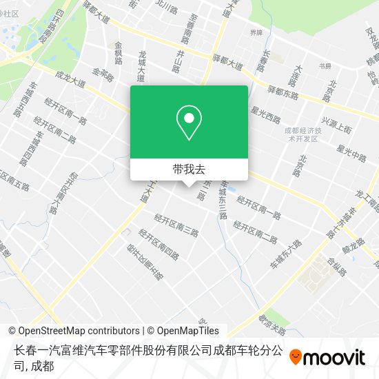 长春一汽富维汽车零部件股份有限公司成都车轮分公司地图