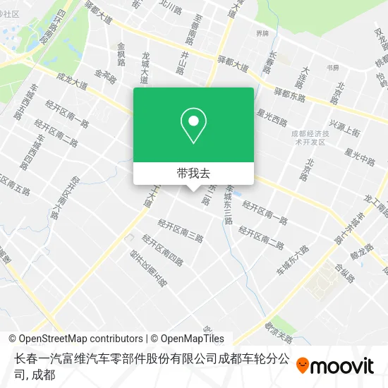 长春一汽富维汽车零部件股份有限公司成都车轮分公司地图