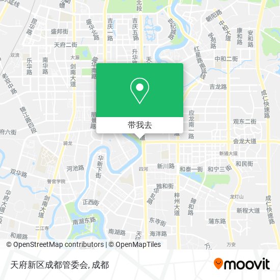 天府新区成都管委会地图