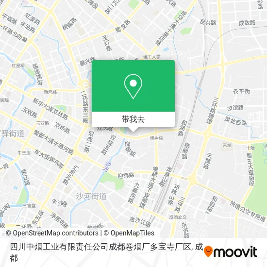 四川中烟工业有限责任公司成都卷烟厂多宝寺厂区地图