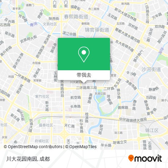 川大花园南园地图