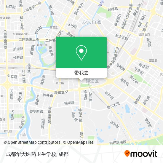 成都华大医药卫生学校地图